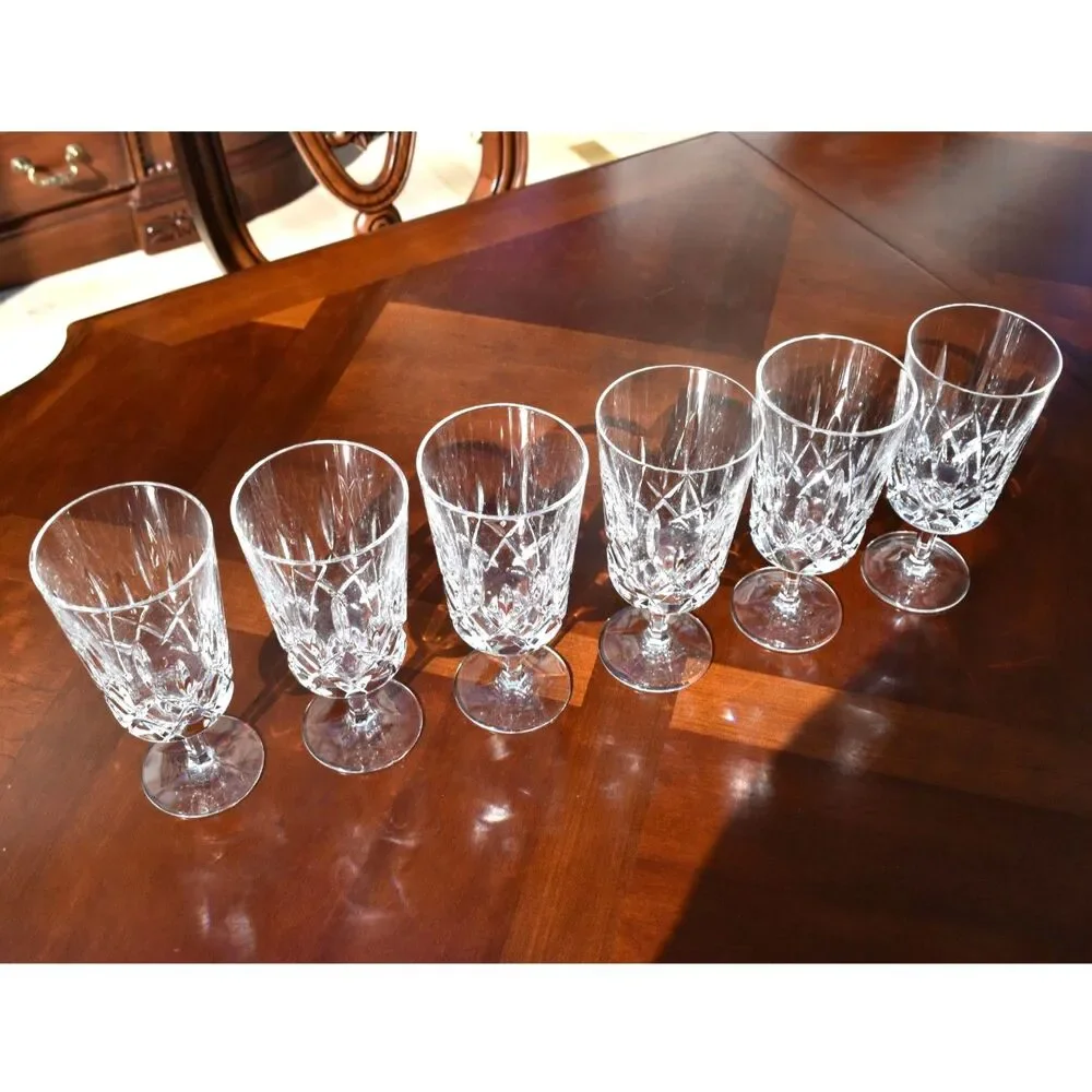 Set of 6 Vintage Gorham Crystal King Edward Iced Tea Glasses - With Original Box